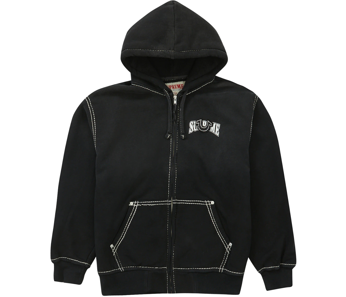 Supreme True Religion Zip Up Hooded Sweatshirt (FW22) Black