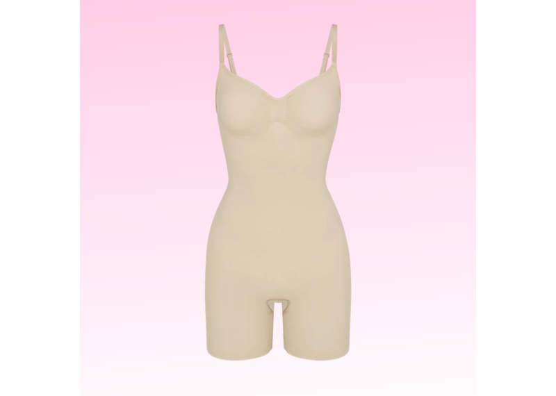 SKIMS Sand Mid Thigh Bodysuit