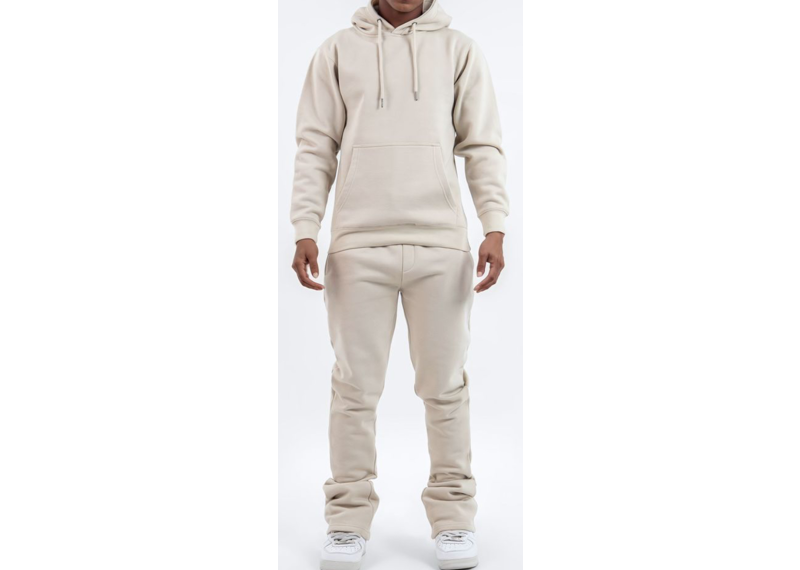 Stacked Flare Sweatsuit Sand