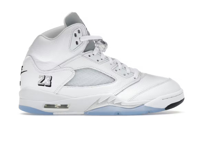 Air Jordan retro 5 White Metallic