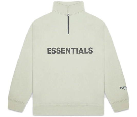 Fear of God Essentials Half Zip Pullover Sweater Alfalfa Sage