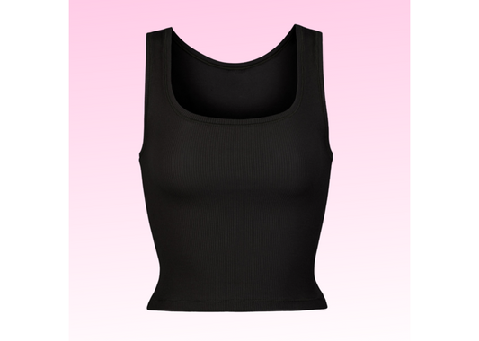 SKIMS cotton rib tank (ONYX)