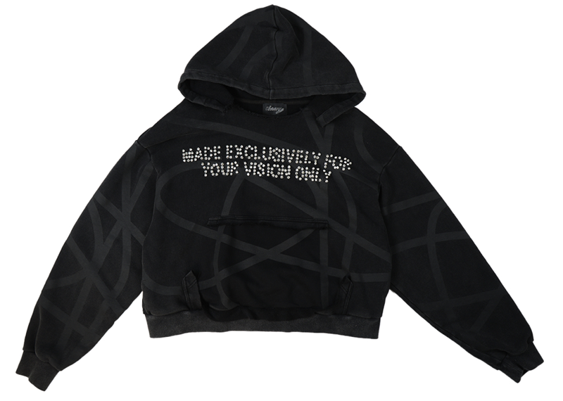 TWISTED CHAOS DISTRESSED HOODIE TRIPLE BLACK