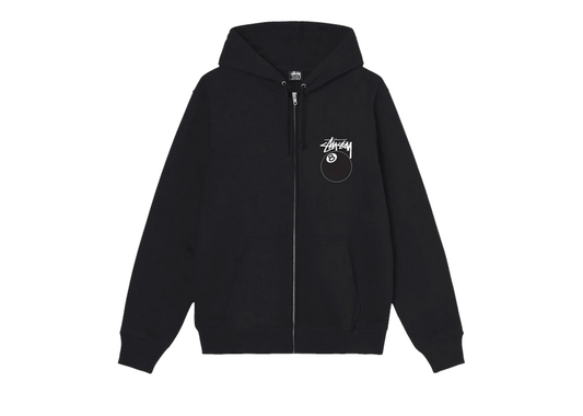 Stussy 8 Ball Zip Hoodie Black