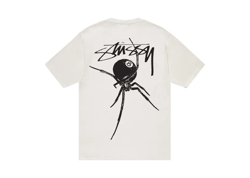 Stussy Arachnid Pigment Dyed Tee Natural