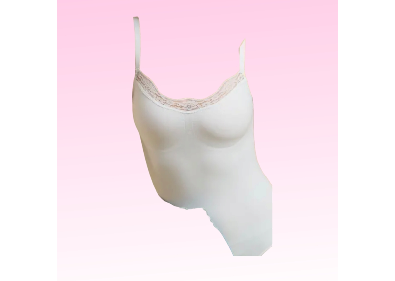 Lace Seamless Bodysuit - White