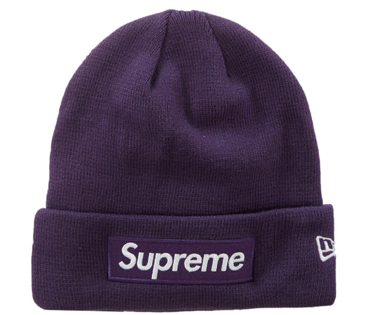 Supreme New Era Box Logo Beanie (FW23) Dark Purple