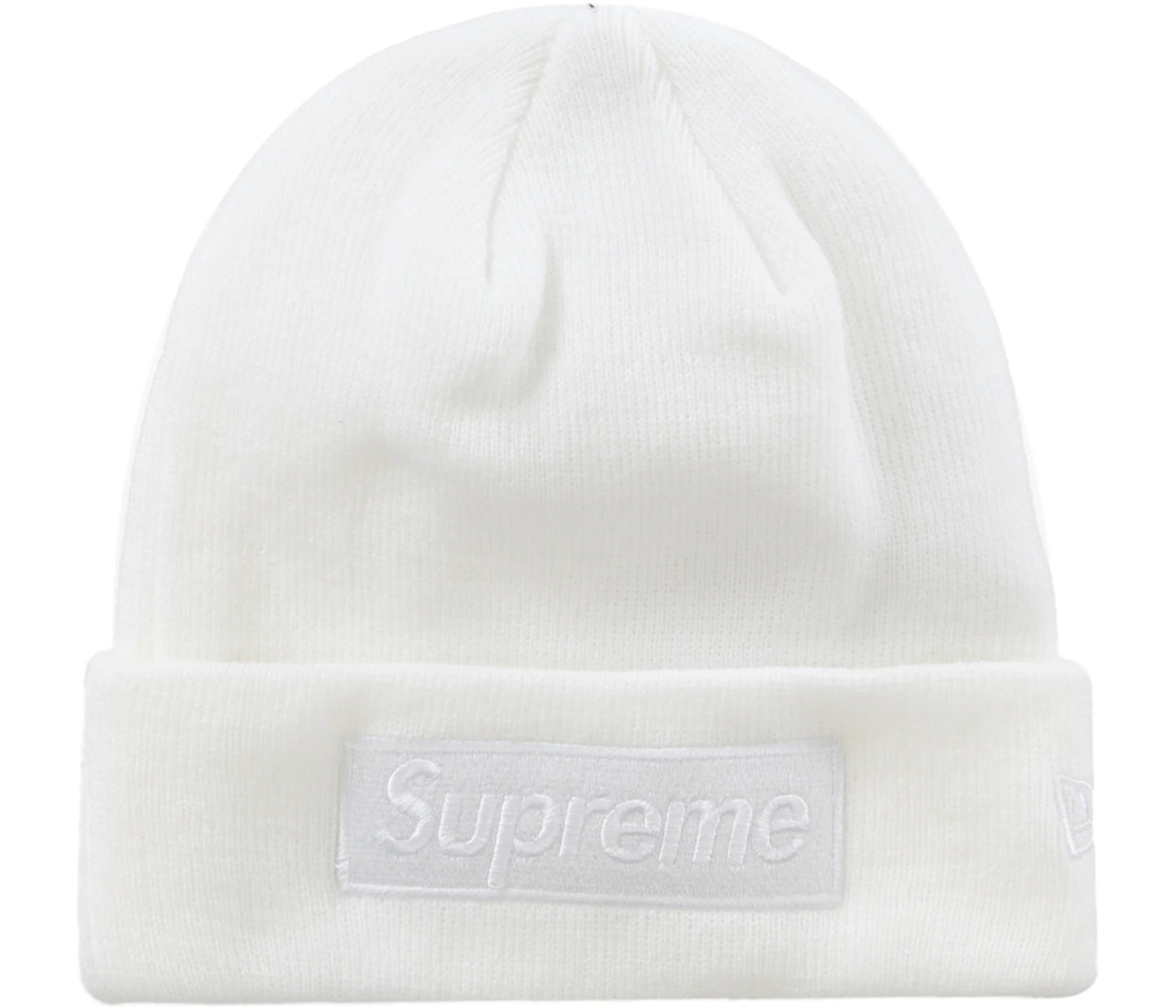Supreme New Era Box Logo Beanie (FW23) White