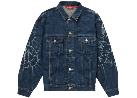 Supreme Shibori Denim Trucker Jacket Rigid Indigo