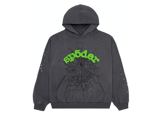 Sp5der Wait Web Hoodie Slate Grey